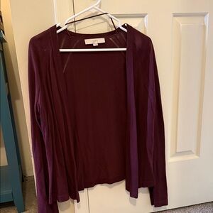 LOFT Deep Brown Knit Cardigan